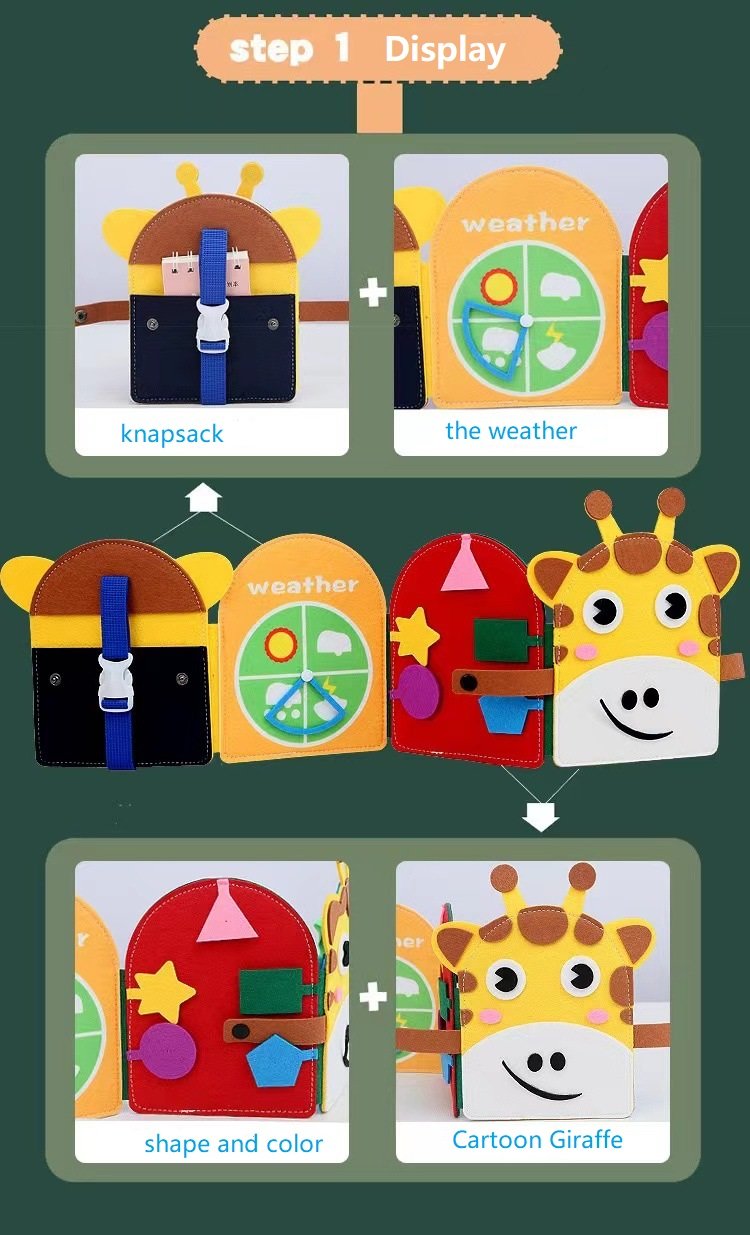 Tavola di Apprendimento in Feltro per Educazione Precoce