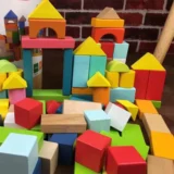 Set di 100 Blocchi di Costruzione in Legno