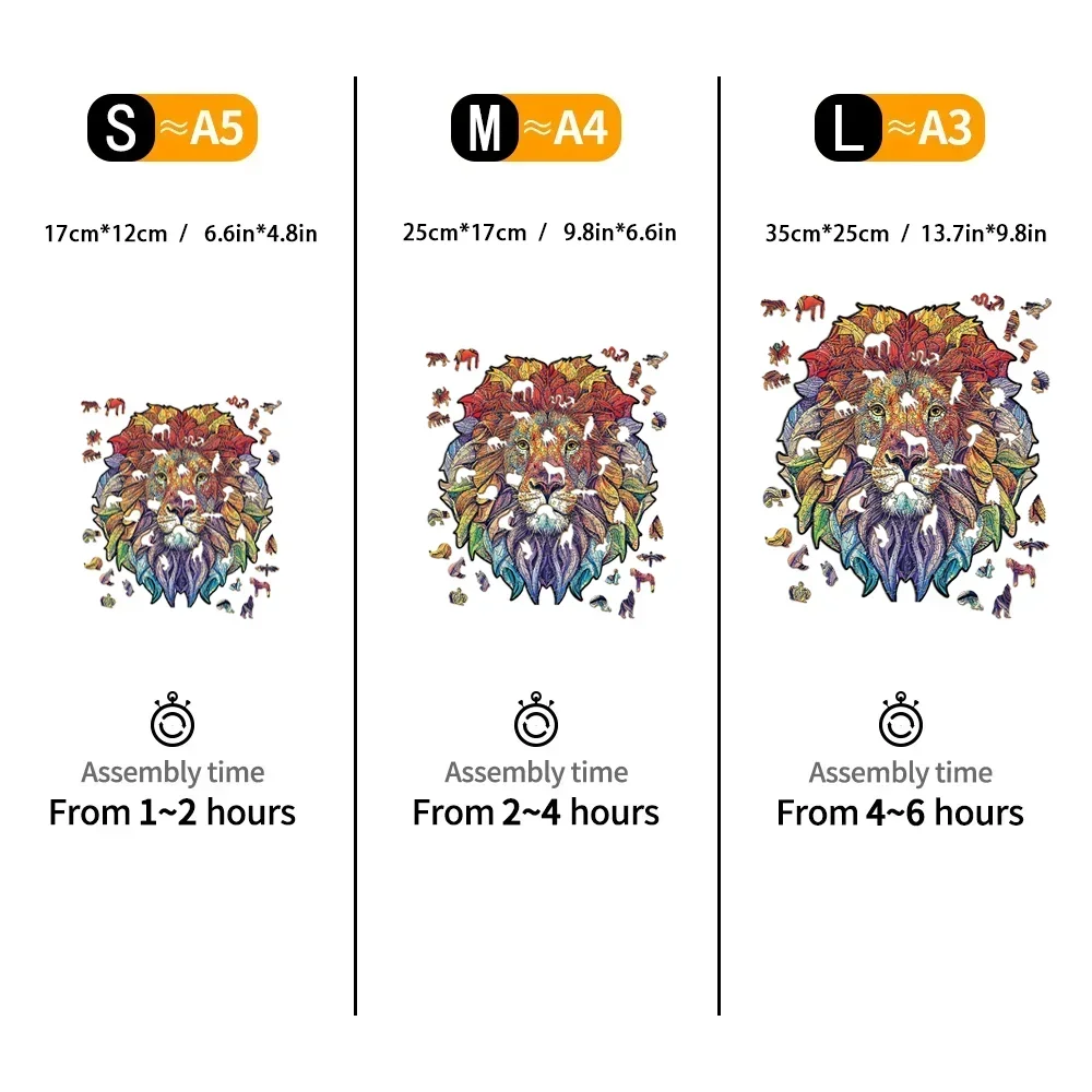 Puzzle Educativo in Legno - Stile Animale
