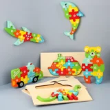 Puzzle Montessori in Legno 3D