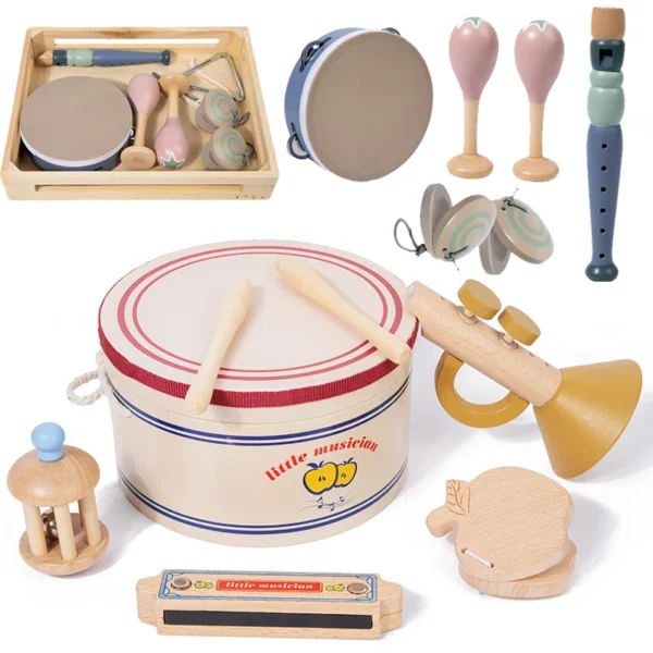 Set di Strumenti Musicali in Legno per Bambini