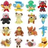 Peluche Pokémon Gatto - Meowth, Persian, Litten, Abra, Yamper, Horsea e Altri